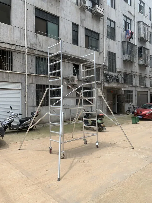 Aluminum Scaffold — single width with guardrail Aluminum Scaffold single width with guardrail